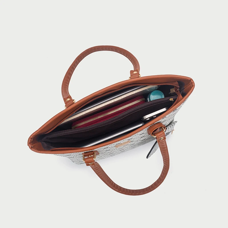 حقيبة الأم والطفل المصنعة حقيبة نسائية ذات سعة كبيرة حقيبة حمل مكونة من قطعتين حقيبة كتف شبكية على شكل زهرة ترفيهية