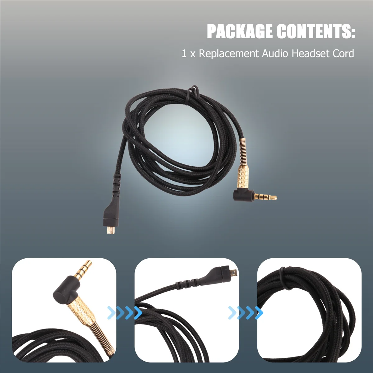 Cable de Audio de repuesto para auriculares inalámbricos SteelSeries Arctis 7 5 3 Pro, Cable de 4,9 pies