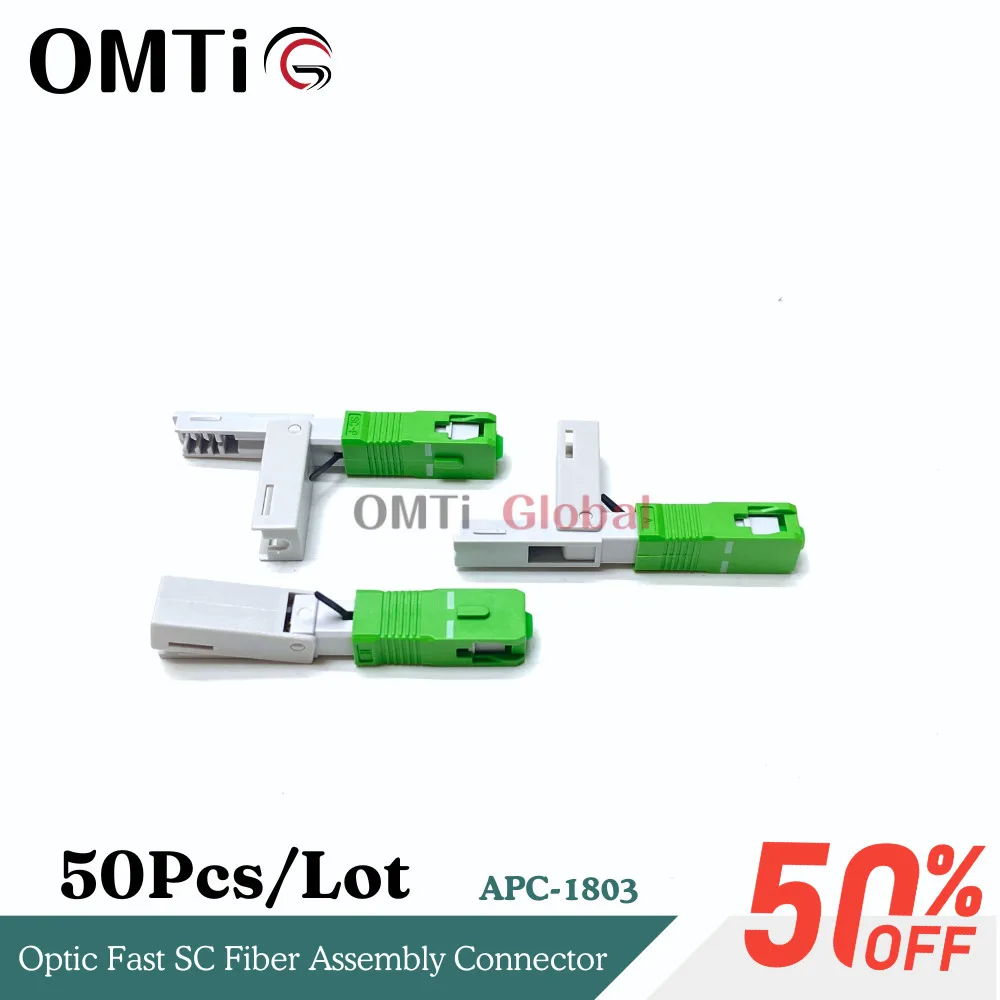 50PCS APC-1803 Optical Quick FTTH Optic Fast SC Fiber Assembly Connector Factory Outlet