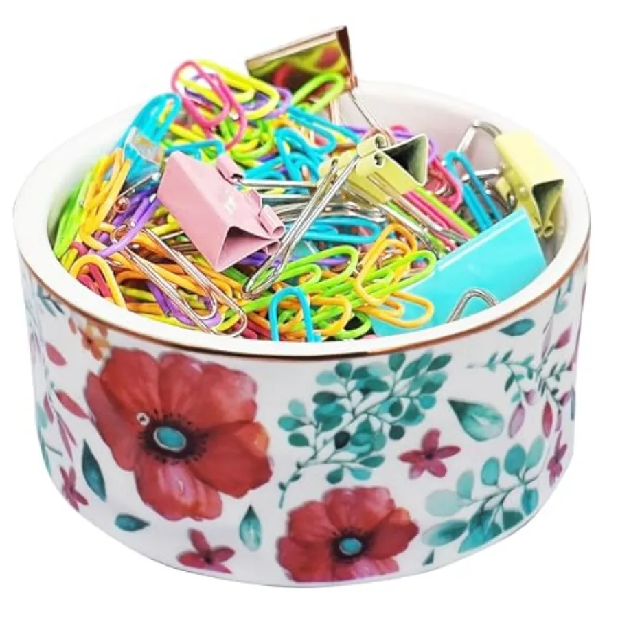 

Ceramic Paper Clip Holders Paperclips Holder Dispenser Cute Clips Organizer for Desk Binder Clip Bowl Bobby Pin Hair Clip Holde