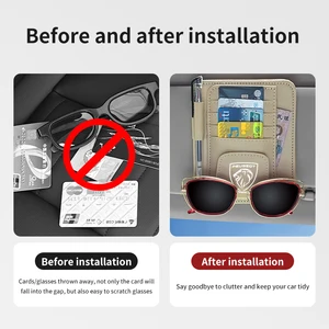Card Card for Glasses by Car, Sunglasses Holder, Clip Visor, Peugeot 407, 508, 2008, 5008, 307, 308, 3008, 206, 207, 208, 107, 205 12 Main Sales Botao Glasses Peugeot 308 - №7