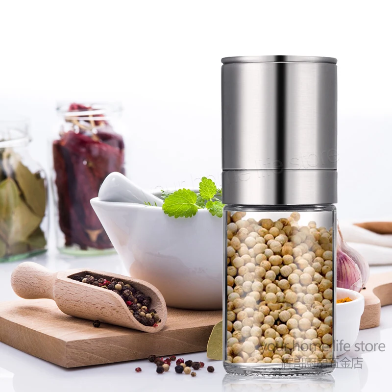 Upgraded Pepper Grinder Pepper Mill,304 Stainless Steel Adjustable Coarseness Pepper Grinder Ceramic Rotor Salt Grinder Thickene