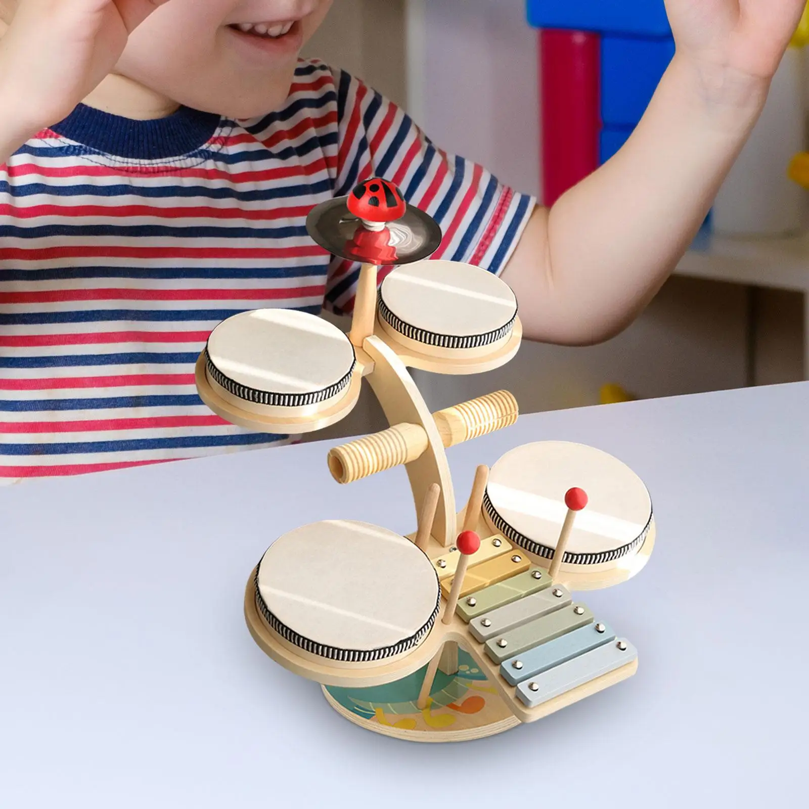 Ensemble de batterie Xylophone en bois pour enfants, jouet mentaires oriel pour bébé, jouet musical, jouet musical pour enfants