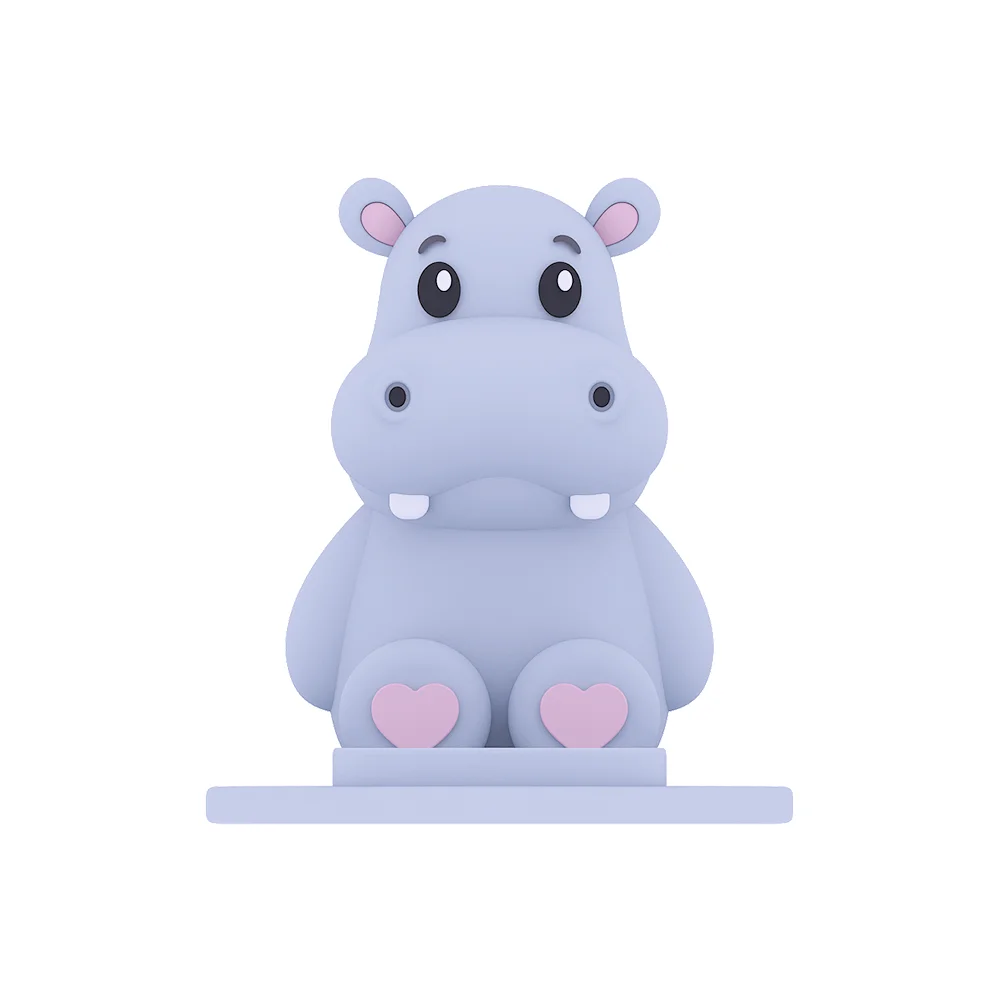 Hippo Mobile Phone Tablet Stand PVC Doll Desk Decor Creative Phone Holder Portable Cartoon Cell Phone Bracket Small Gifts