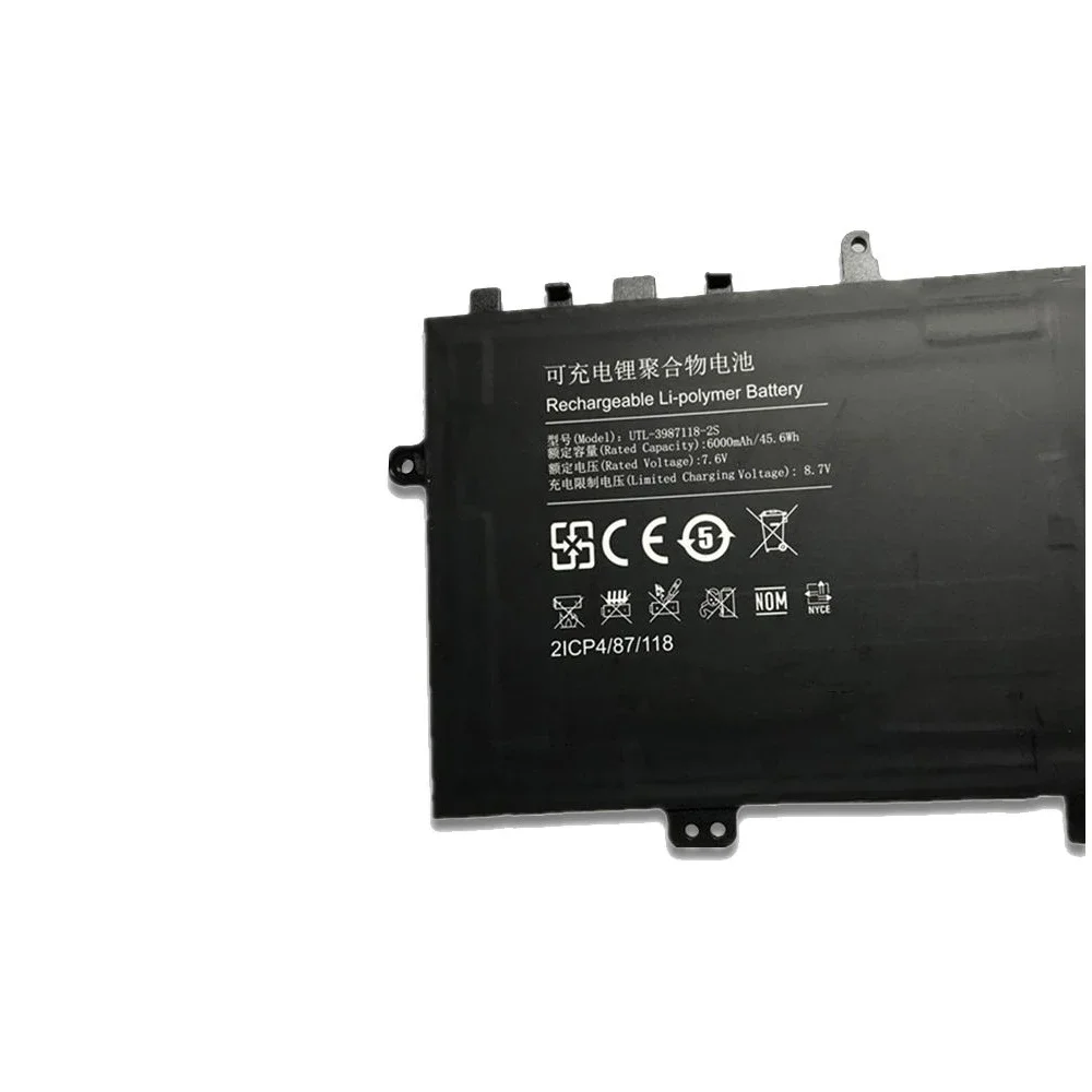 Imagem -02 - Original Utl- 3987118 2s 7.6v 45.6wh Bateria para Laptop para Hasee Elegant x3 d1 g1 Haier yi 3000 Syi 5000 Novo