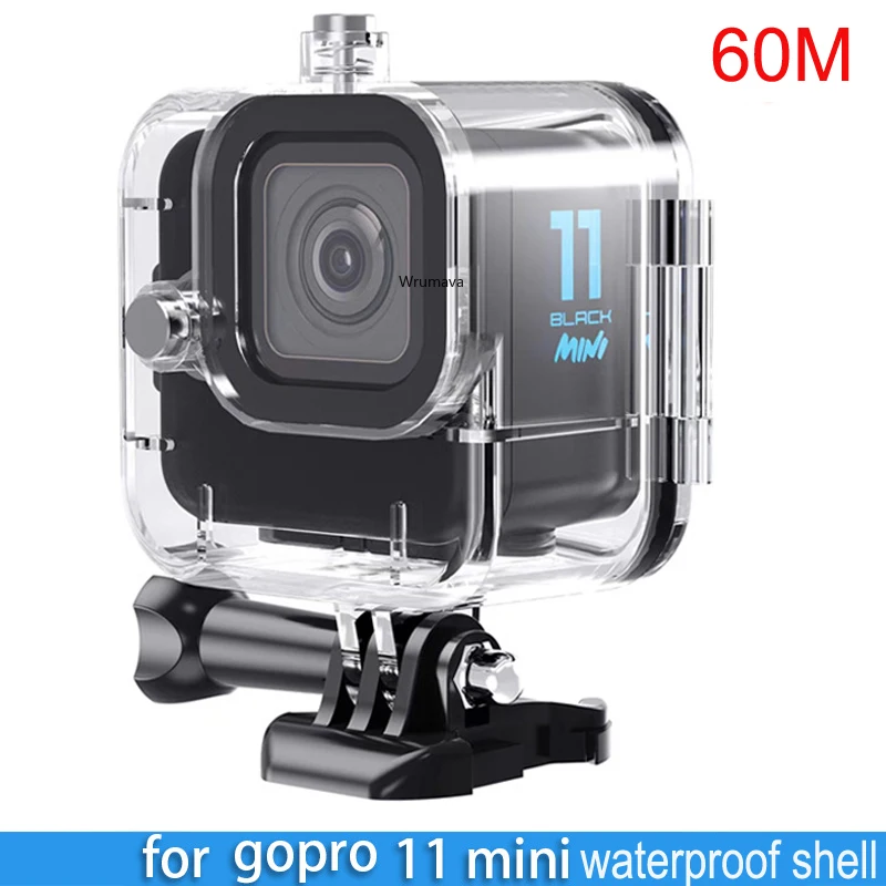 For GoPro Hero 11 Black Mini 60M Waterproof Case Dive Diving Protective Cover Housing Underwater Shell Sports Camera Accessories