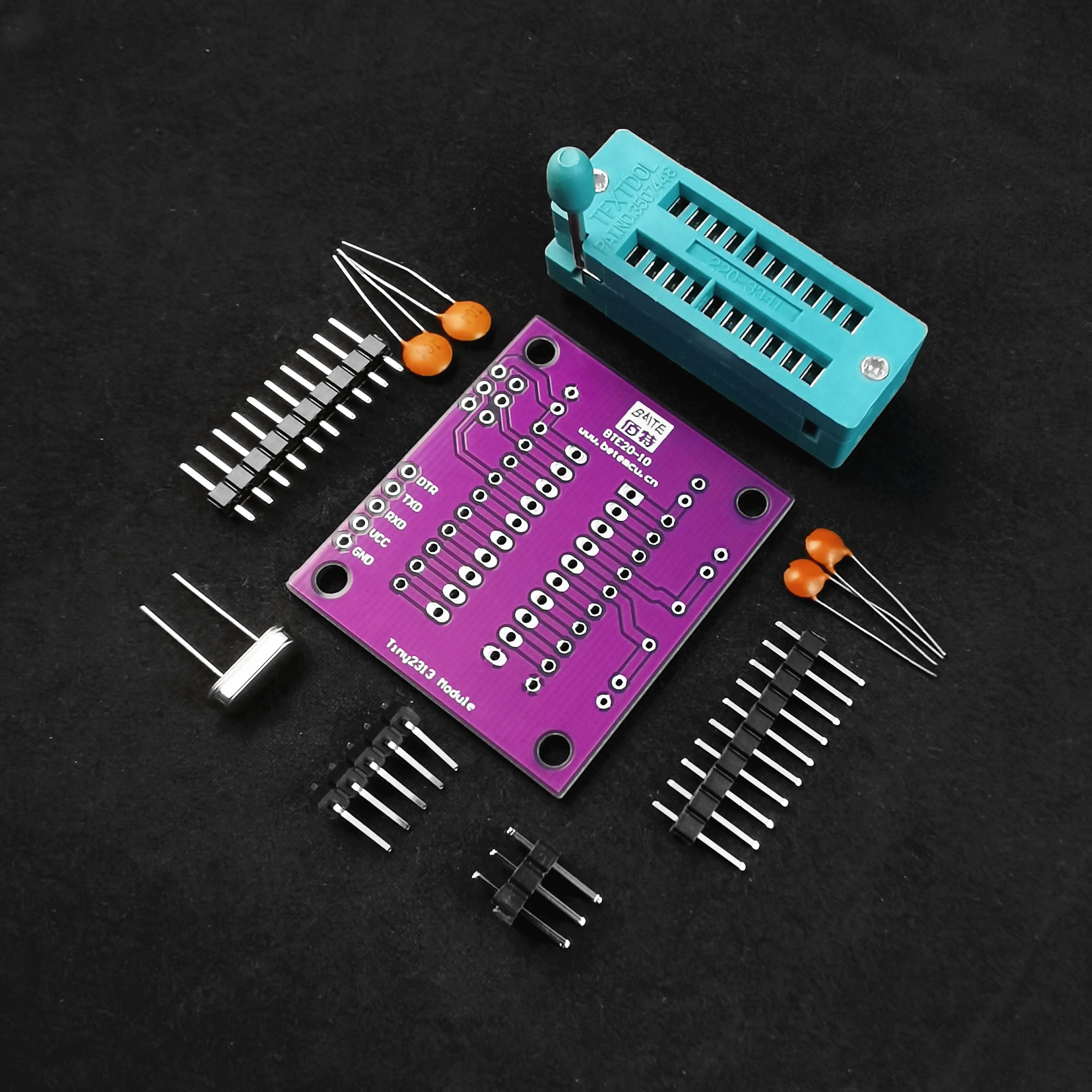 miniCore ATtiny2313/4313/A/V-10PU DIP20 Minimum System Board Can Make Arduino Programming Block With ISP6 and Serial Inteface