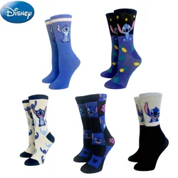 1pairs Disney Stitch Woman Men Anime Socks Stitch Kawaii Girls Socks creative Skateboard socks Fashion knee-high Socks Gifts