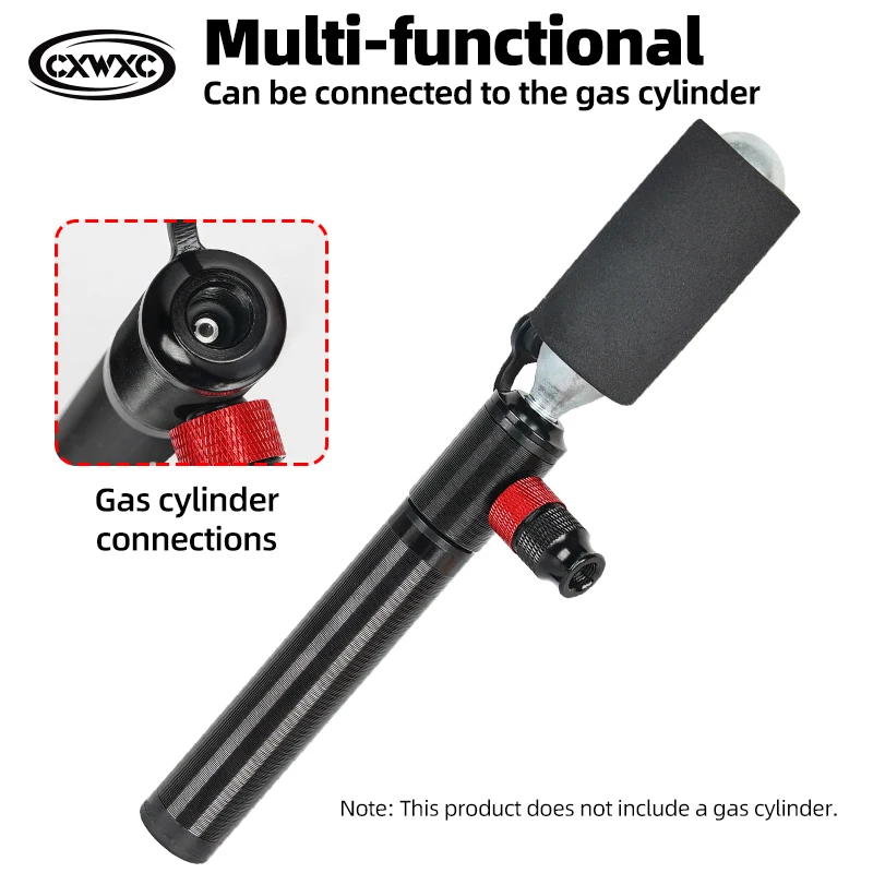 CXWXC Multifunctional Bike CO2 Pump 100psi Bicycle Hand Air Pump Tire Inflator Schrader Presta Valve MTB Road Cycling Pump