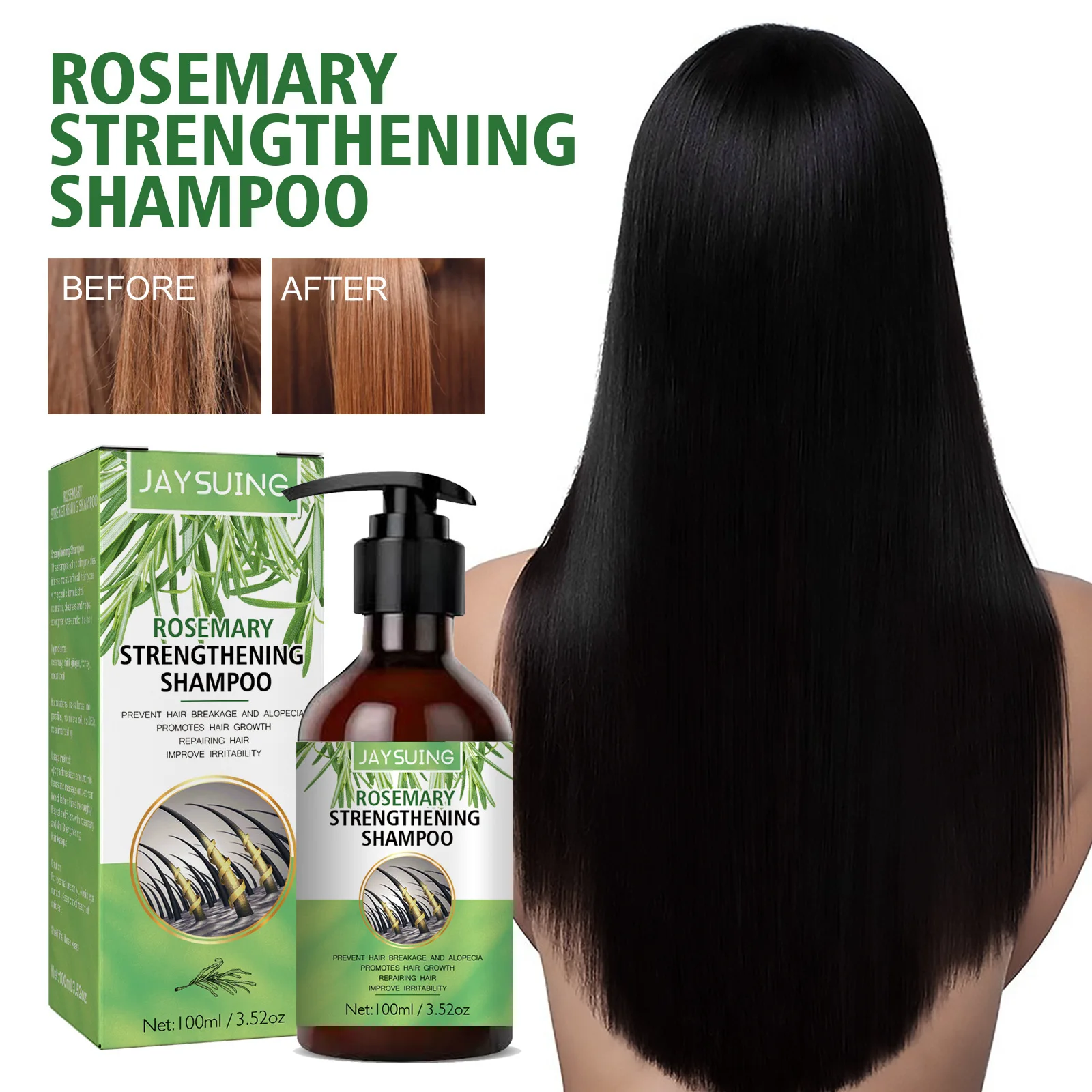 

Rosemary shampoo prevents hair loss nourishes hair growth smoothes dryness and roughness controls oil and fluffiness