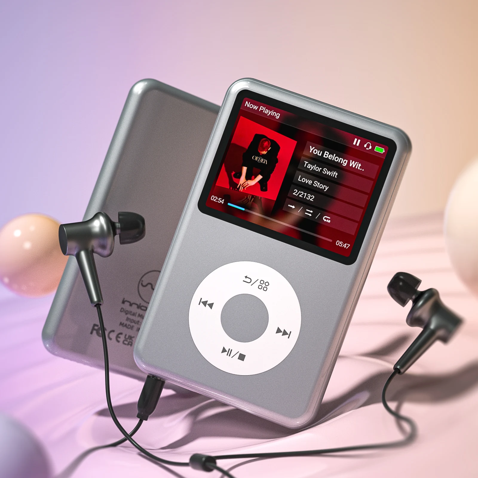 مشغل MP3 من Lecteur، بلوتوث، مشغل موسيقى HiFi Dap مع راديو، فيديو، مسموع، مشغل MP3 الإنجليزي Walkman #1
