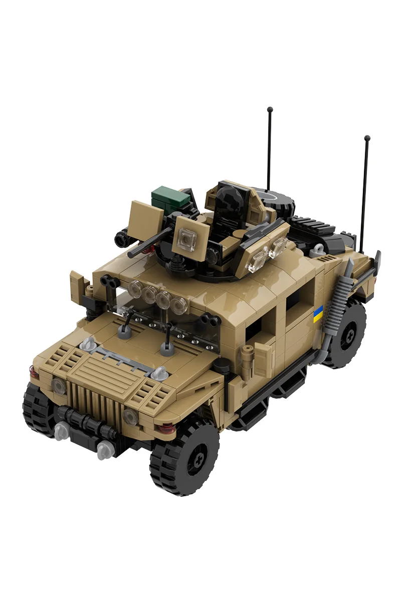 

Gobricks MOC Hummvee Armed Car Buliding Blocks Model US Military Armed Cars Hummvee Cars Bricks Assembly Toys Kids Birthday Gift