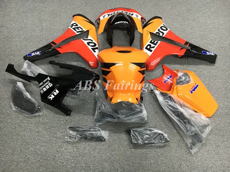 Kit completo de carenados ABS para motocicleta, conjunto de carrocería personalizado, rojo y naranja, para HONDA CBR1000RR 2008, 2009, 2010, 2011, 08, 09, 10, 11, nuevo