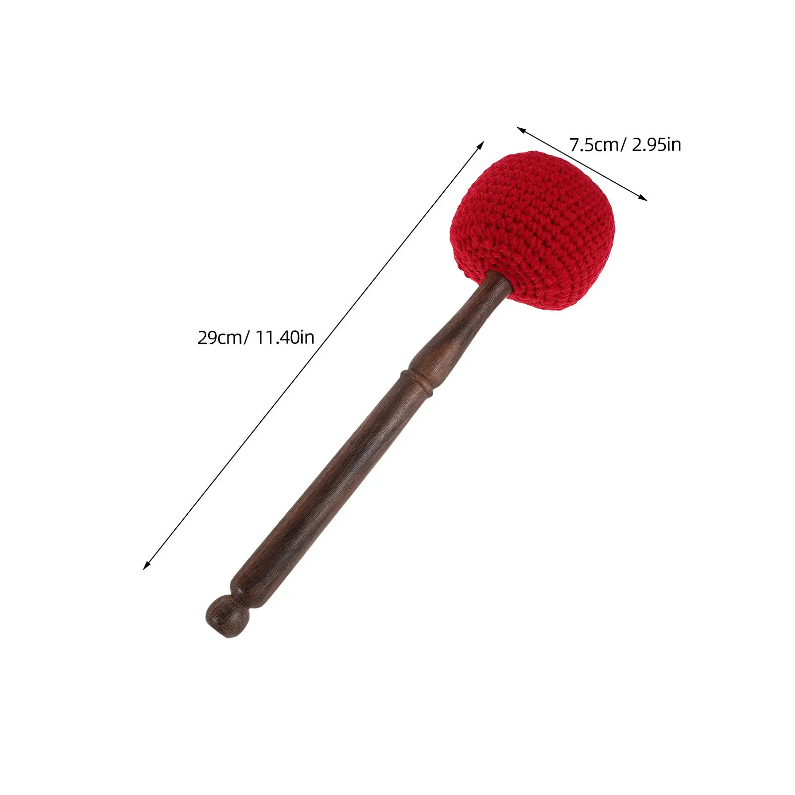 Drum Mallet Wool Felt Head Purple Wood Handle Singing Bowl Mallet Soft Percussion Stick Meditation Yoga Tibetan Singing Bowl