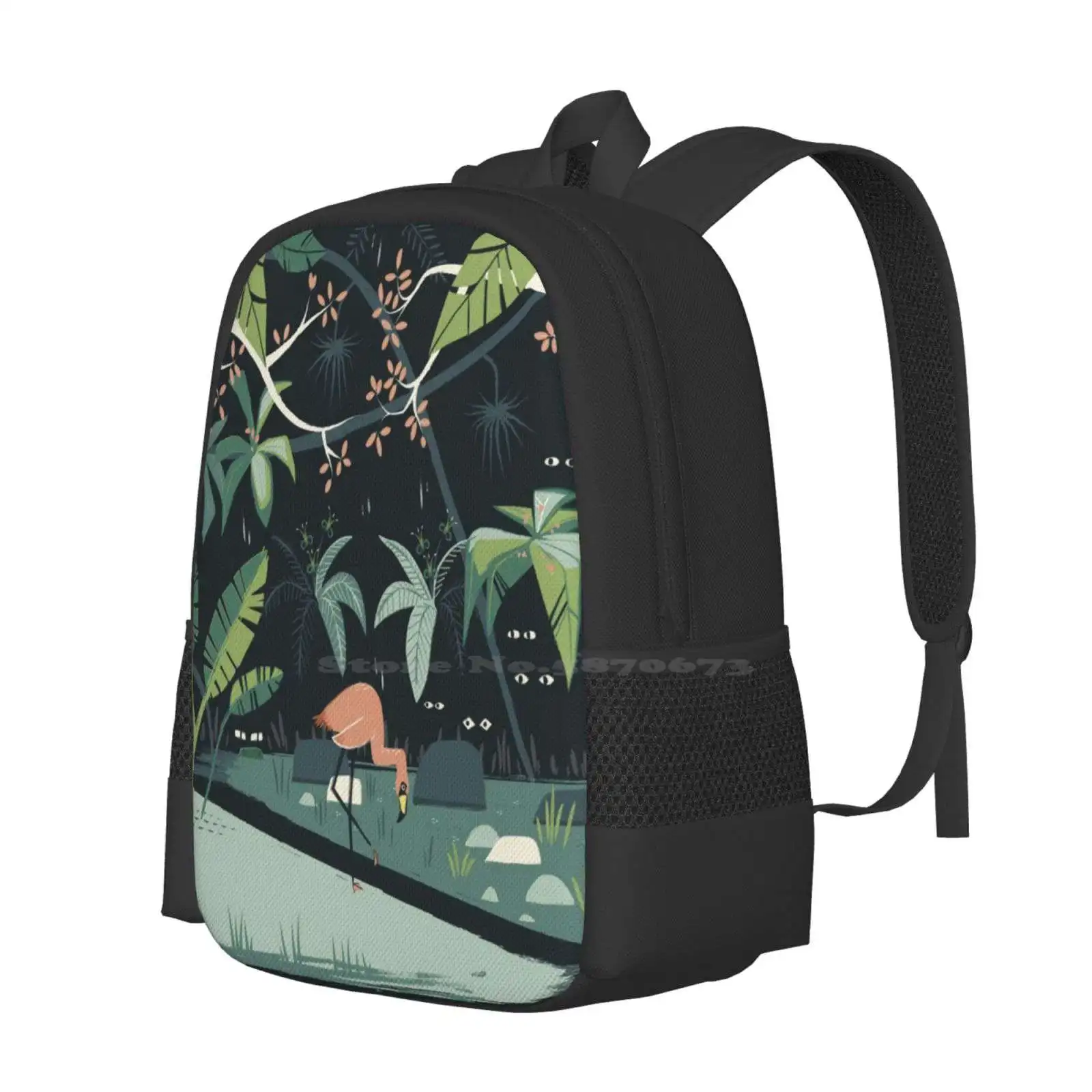 Nightshade Jungle Pattern Design Laptop Travel School Bags Sci Fi Awesome Radical Sweet Chill Beautiful Dank Fresh Funky #2