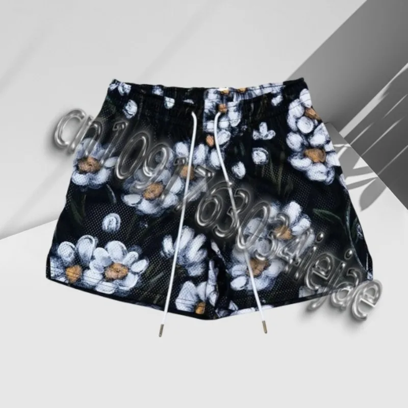 

Summer fitness shorts Oil Painting Style sports Mesh Shorts Men's/Women's Summer Basketball Training Knee Quarter short Pants