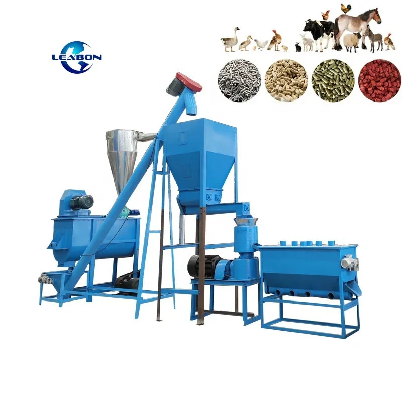 Electric Diesel Cattle Pelletizer Machine Poultry Chicken Feed Grass Pellet Making Machine