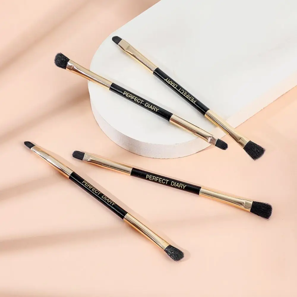 Double-Ended Eyeshadow Brush, Cerdas Ferramentas De Beleza, Detalhe Shade Pen, Eye Cosmetic Brush, Maquiagem Smudge Brush