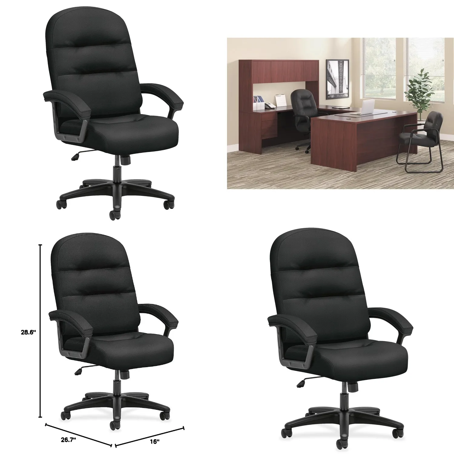 

High-Back Office Chair Ergonomic Adjustable Swivel Task Seat, Customized