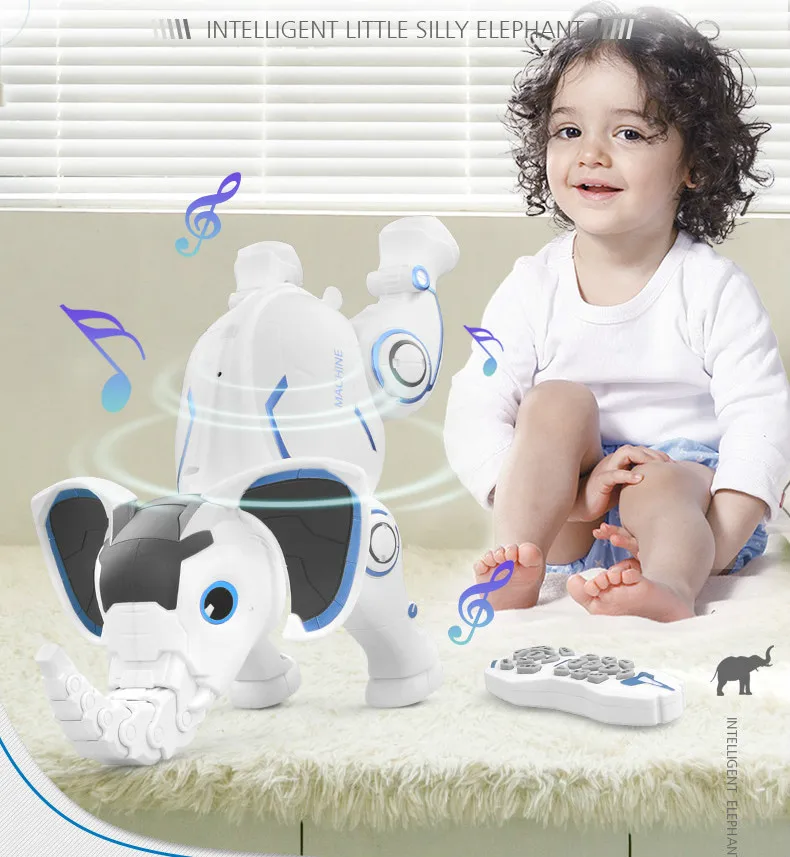 

2020 Newest High Quality RC Pet Smart Robot Programming Smart Elephant Robot Toys can Singing dancing RC animal toys Gifts