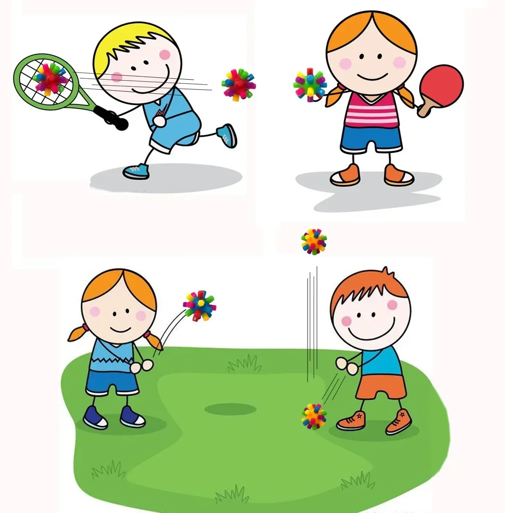 Bola colorida de treinamento de habilidade sensorial, quebra-cabeça elástico de arco-íris, brinquedos para aliviar o estresse, esportes ao ar livre, brinquedo, presente de aniversário