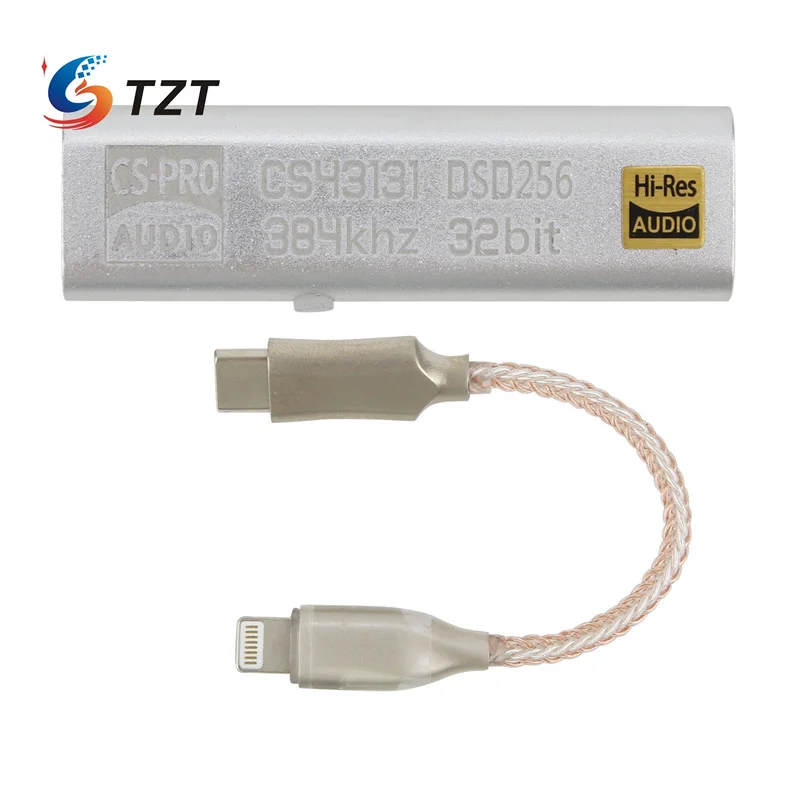 

TZT CS43131 Headphone Amplifier DAC Decoder DSD256 684Khz 32Bit For iPhone/For Android/For Win10 Computers To 3.5MM Headphones