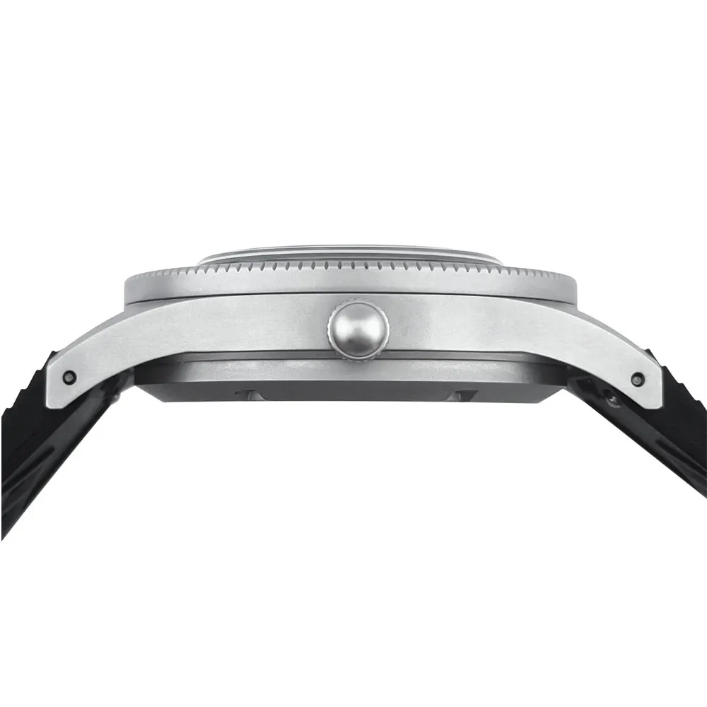 Пользовательские 40 мм куполообразное арочное стекло NH35 мужские часы пескоструйный корпус зеленые светящиеся механические автоматические мужские часы