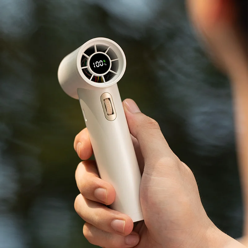 2026 New Roller 80000 RPM Big Power Electric Fan Outdoor Handheld Fan Portable Mini High Speed Hair Dryer High-speed Turbo Fan