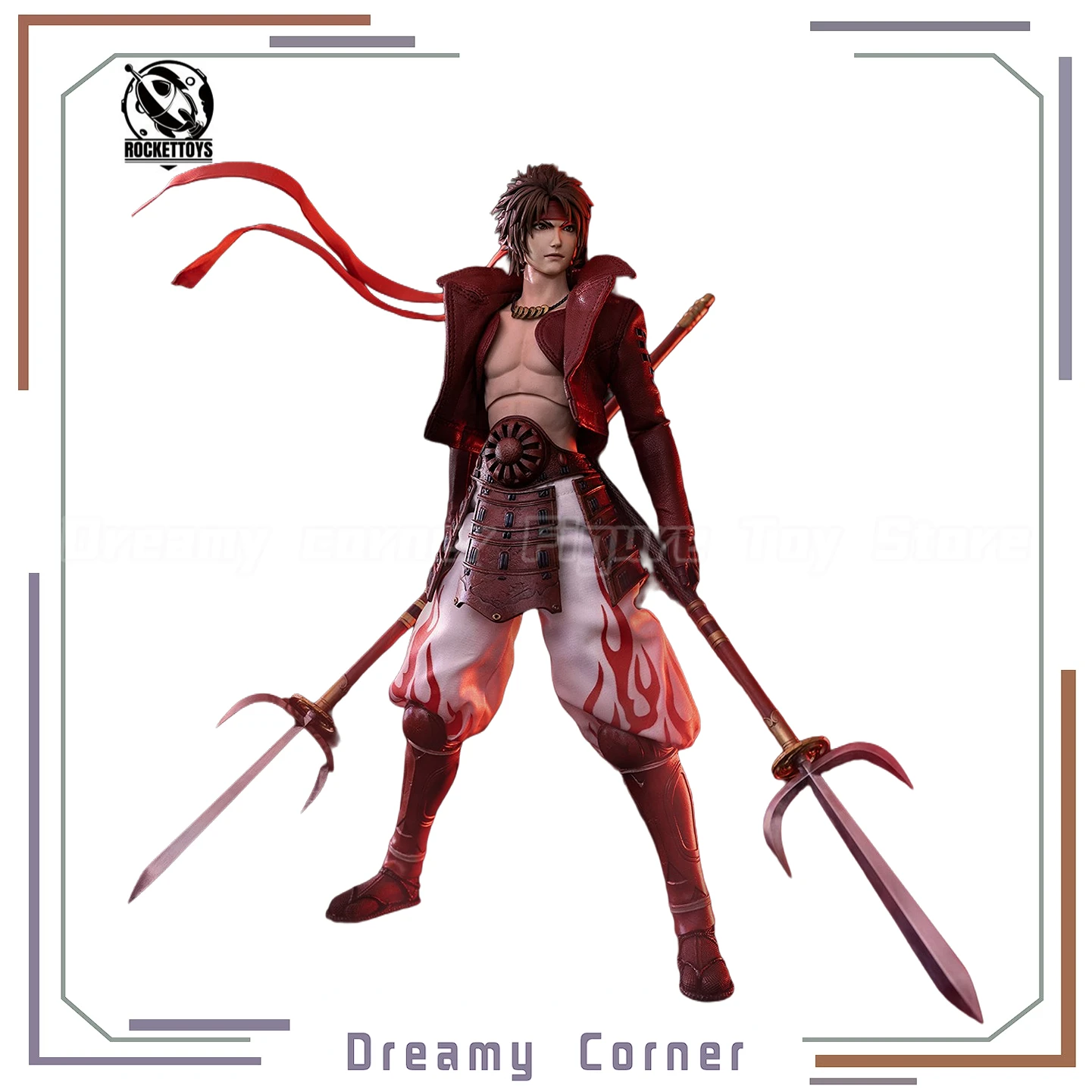 

【In Stock】Original RocketToys ROC-002 Sengoku Basara Sanada Yukimura 1/6 Action Figure Collection Ornament Toy