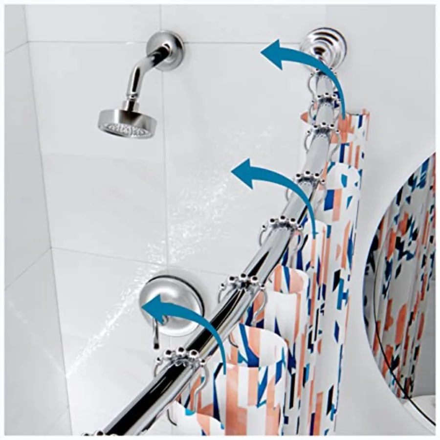 

Изогнутая душевая штанга Rotin Curved Shower Rod Bhed Niel – выдвижная, для небольших ванных комнат, изогнутая душевая штанга – не требует сверления, подходит для изогнутых душевых штанг.