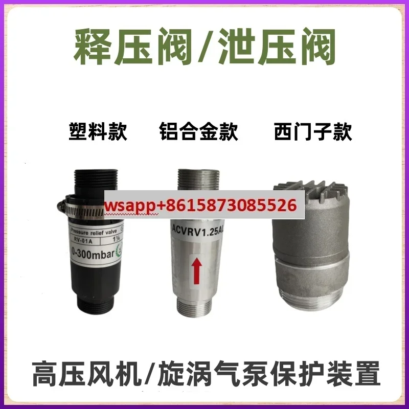 High pressure plastic pressure relief valve RV-01 RV-02 protective fan