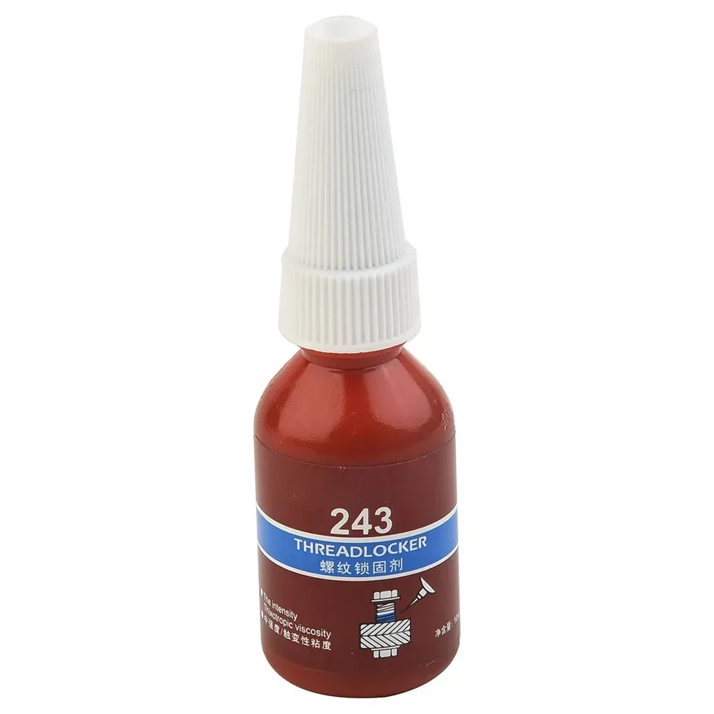 10 Ml Medium Strength Thread Locker Gap Glue Strong Glue 243 Blue Screw Glue Thread Locker Anaerobic Glue Anti-loosening