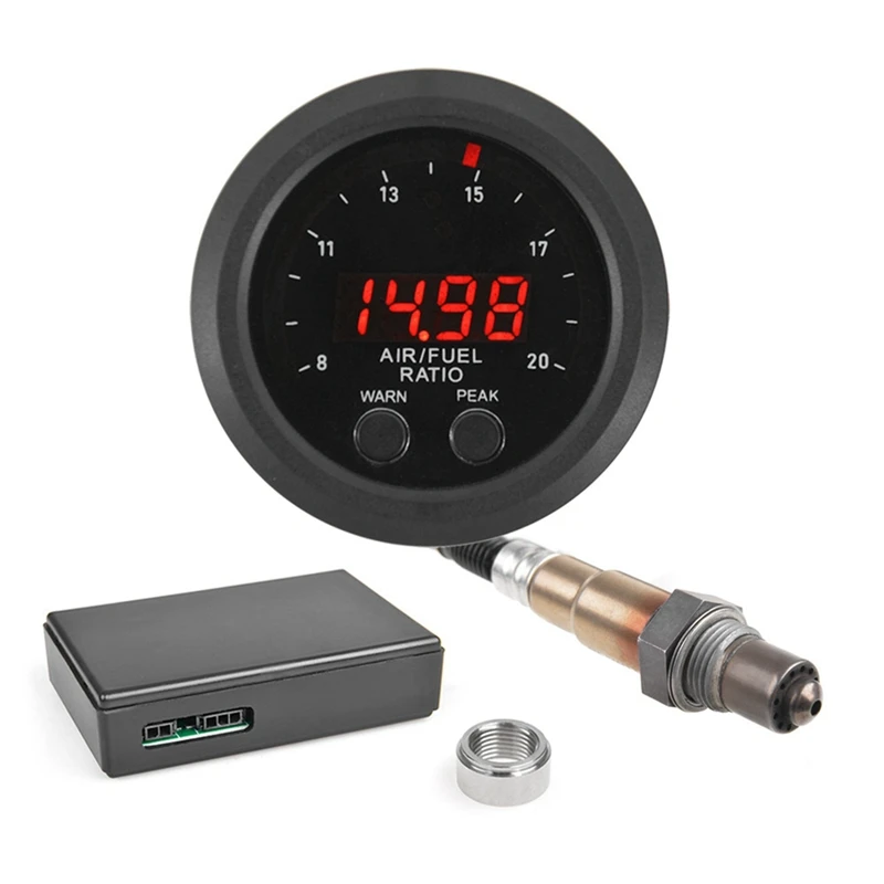 52Mm Air Fuel Ratio Gauge LED Digital Display With Wideband O2 Oxygen Sensor 06J906262AA