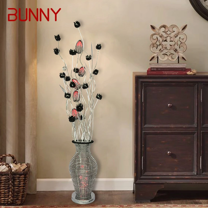 

BUNNY Modern Floor Lamp Fashionable Art Iiving Room Bedroom Hotel Engineering Aluminum Wire LED Decorative Standing Light