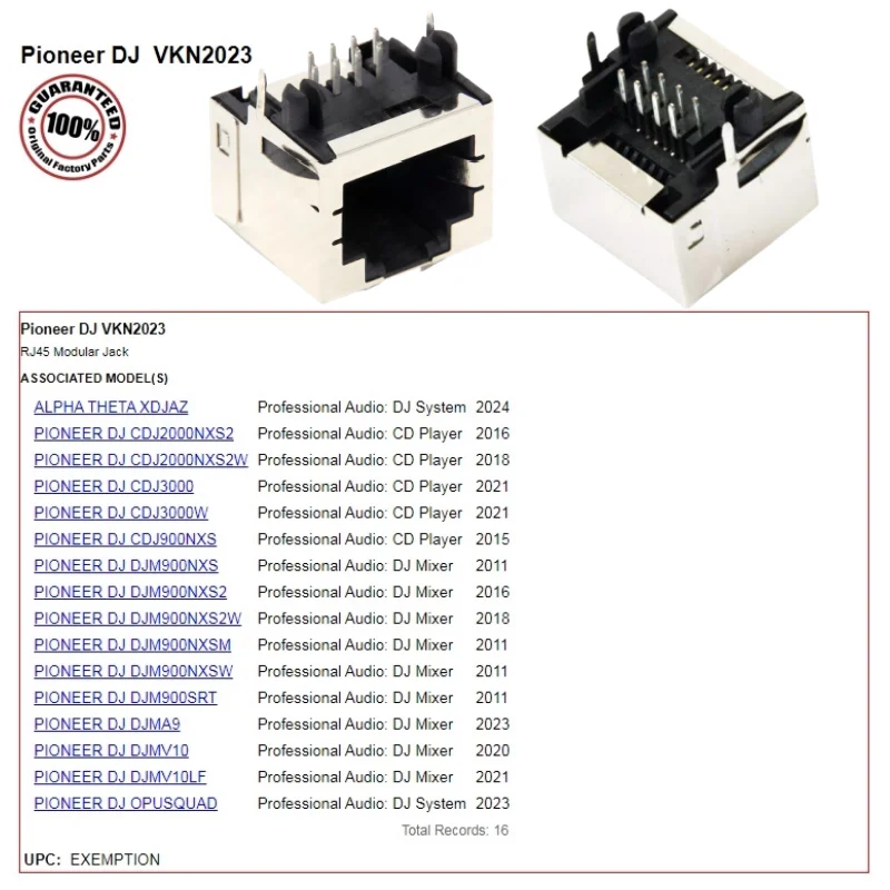 Applicable to Pioneer Driver All-in-One Controller Network Interface VKN2023 DKN1650 AKN7115
