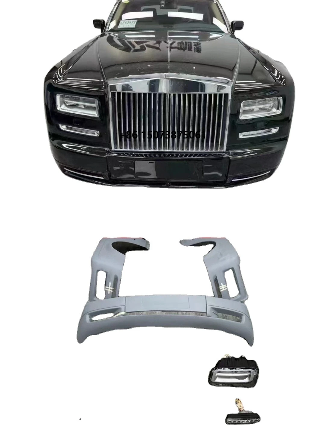 For  Ghost Phantom Cullinan Model 637 Upgraded New Kit Front Bumper Headlight Hood Fender OLIVER Fitment