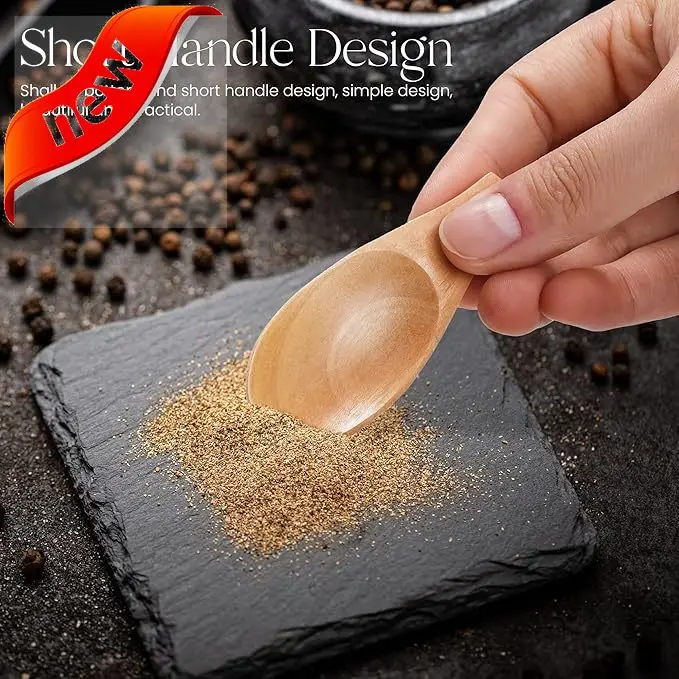 

Комплект из 4 деревянных совок для банок, мини-деревянные ложки с короткой ручкой