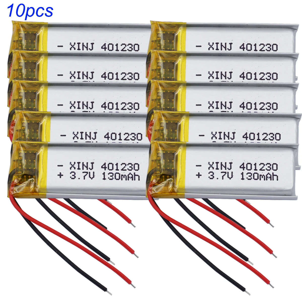 1/2/5/10pcs 3.7V 130 mAh Rechargeable Polymer Li-po Battery 401230 For Satnave Headphones Bluetooth Speaker Earphone DashCam