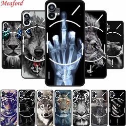 For Nothing Phone One 1 Case Wolf Lion Tiger Black Silicone Soft Back Cover Case For Nothing Phone 1 (1) Phone Case Cover Phone1