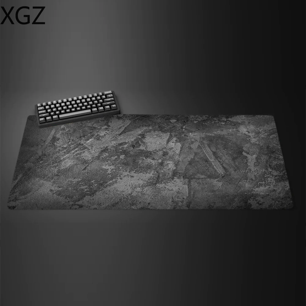 Gray large non-slip and stain-resistant mouse pad Marble Keyboard Accessories Office Computer Setting Desk Mat