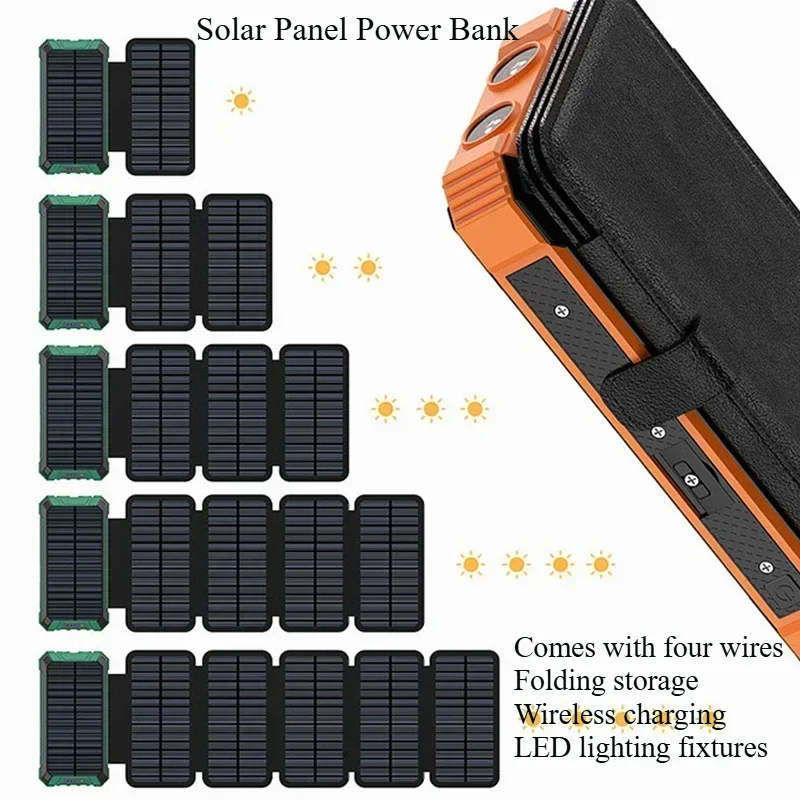 

20000mAh Portable Solar Panel Power Bank 12V 5V Usb Portable Solar Cell Solar Panels With Battery Charger For Phone Power Bank