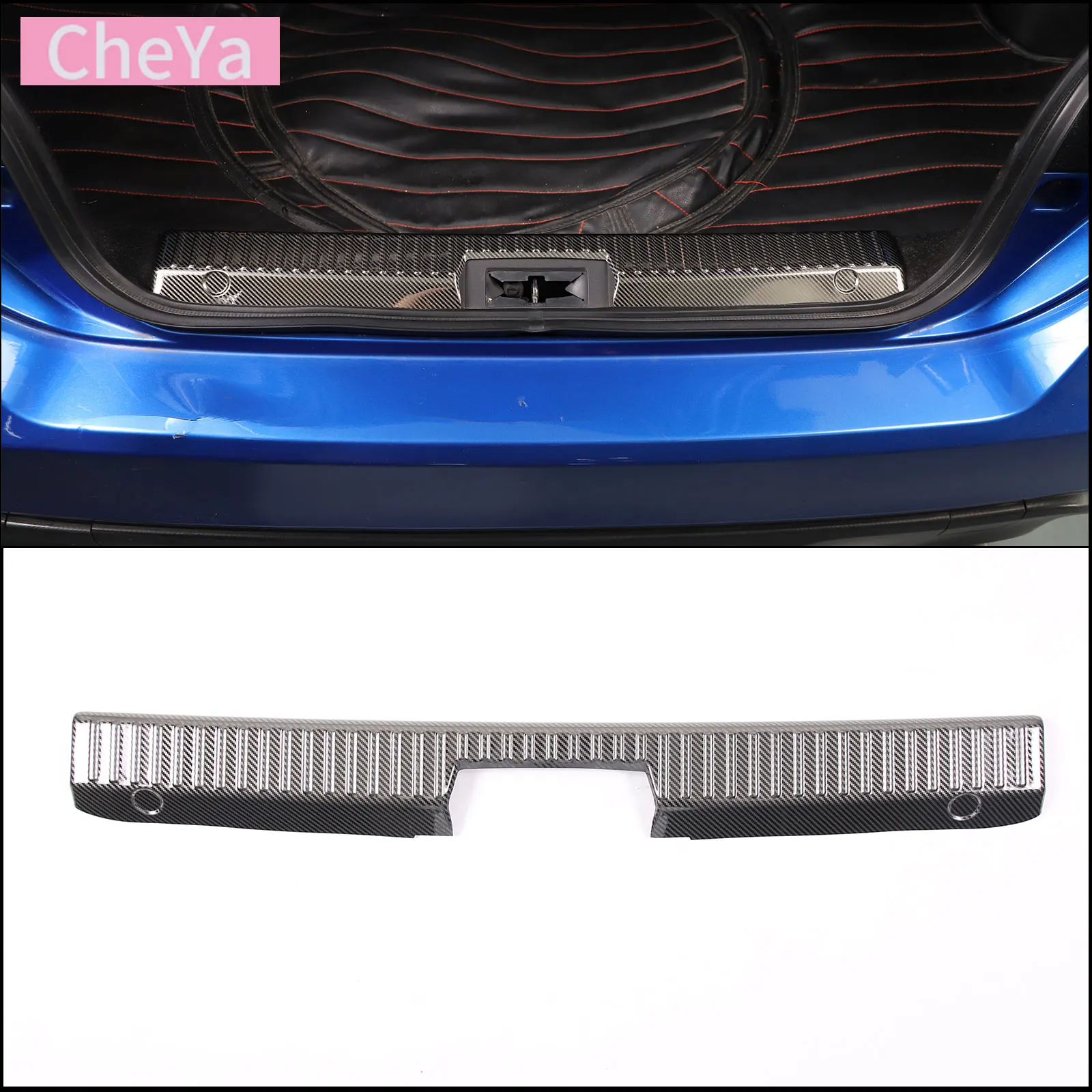 

Stainless Steel Carbon Fiber Car Rear Bumper Inner Trunk Guards Cover Trim for Toyota 86 Subaru BRZ 2012-2020 Interior Accessory