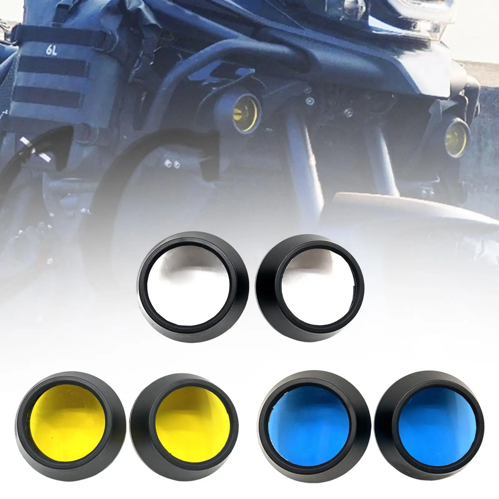

2Pcs Motocycle Fog Light Guard Premium Colored Motorbike Accessories Indicator Cover Lamp Protector Motorcycle Fog Light Cover