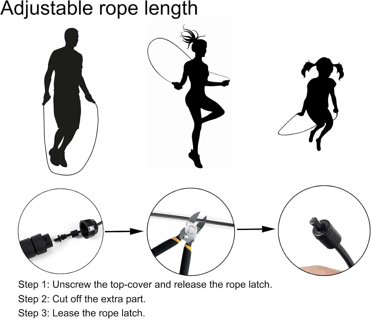 Adjustable Steel Wire Jump Rope, Ball Bearing Anti-Tangle Foam Grip Skipping Rope for Men Women Home Gym Slimming Fitness Tool