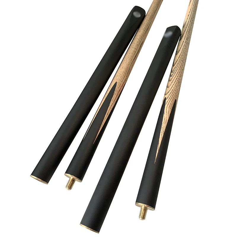 Wholesale Two-Piece Ash Wood Ebony Pool Cue Set with Stainless Steel Joint 3/4