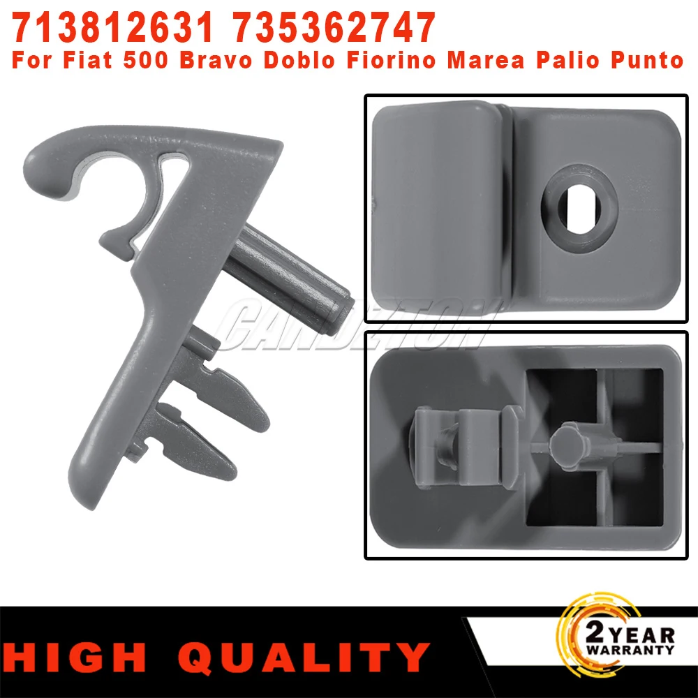 

1 Pc New Sunvisor Clip Bracket Grey For Fiat 500 Bravo Doblo Fiorino Marea Palio Punto Car Accessories 713812631 735362747