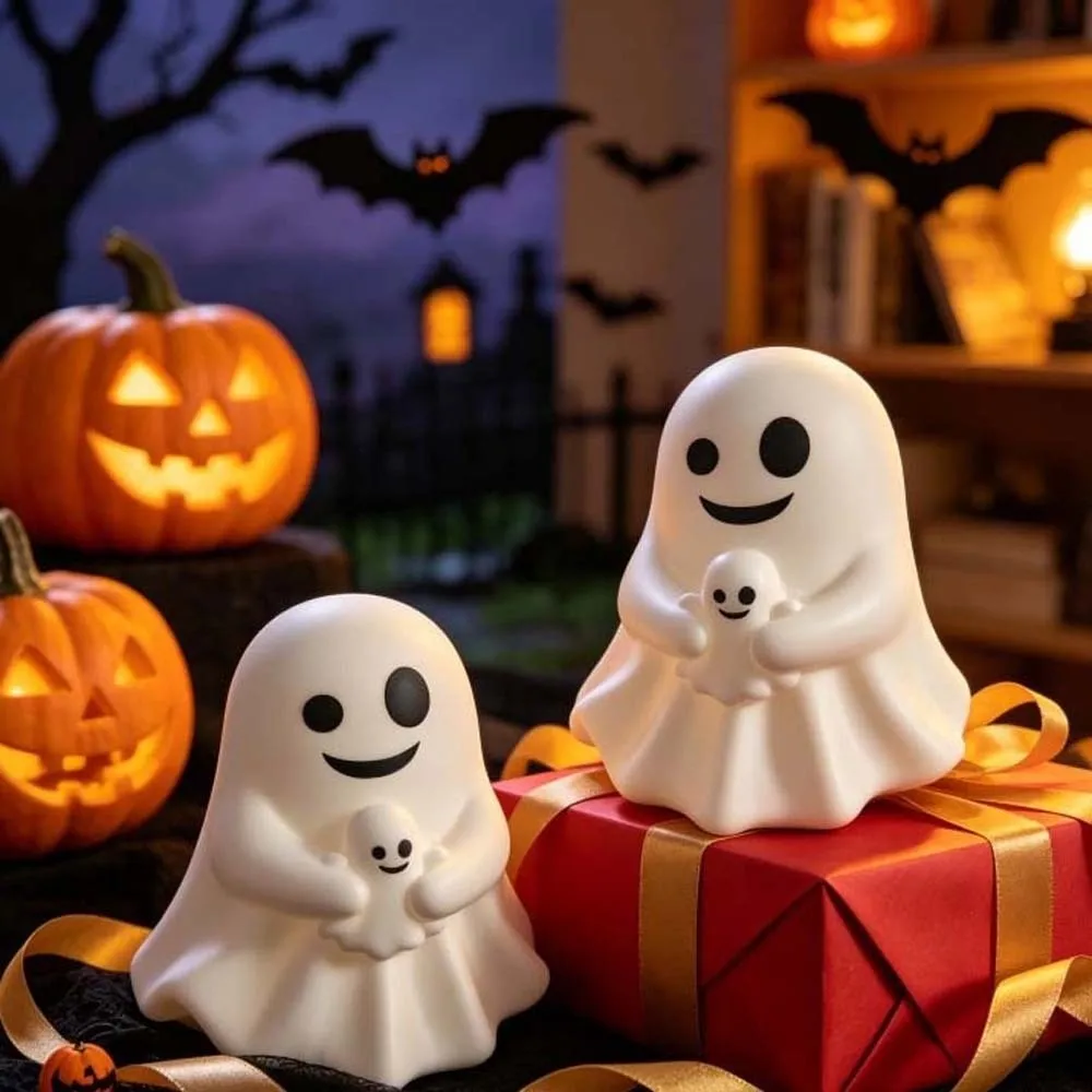 PVC Cute Ghost Figurine Cute Expressions Mini Size Mini Desk Ornament Vivid Details Light Weight Ghost Pen Holder Photo Props