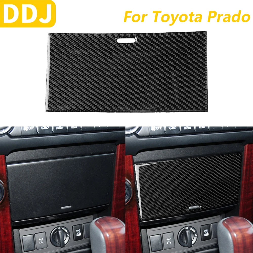 

Для Toyota Land Cruiser Prado 2010-2018 углеродное волокно центральный ящик для хранения панели декоративные автомобильные аксессуары наклейка