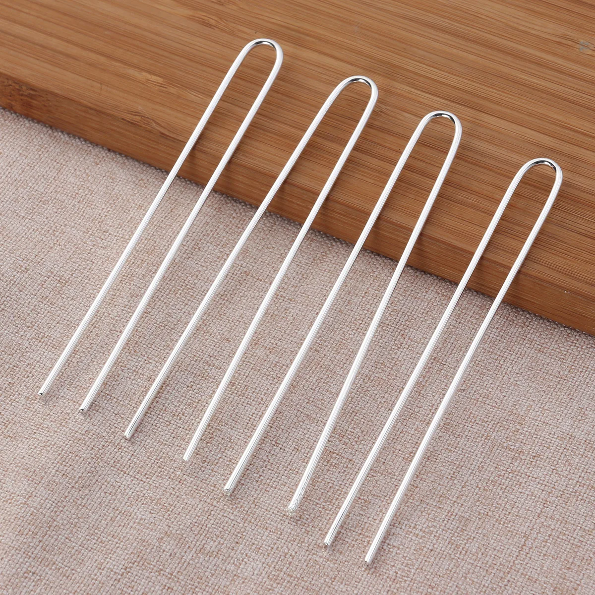 

50 Pcs Hairpin Material DIY Clip Fork Elegant U Shaped Accessories Girls Grips Decorative
