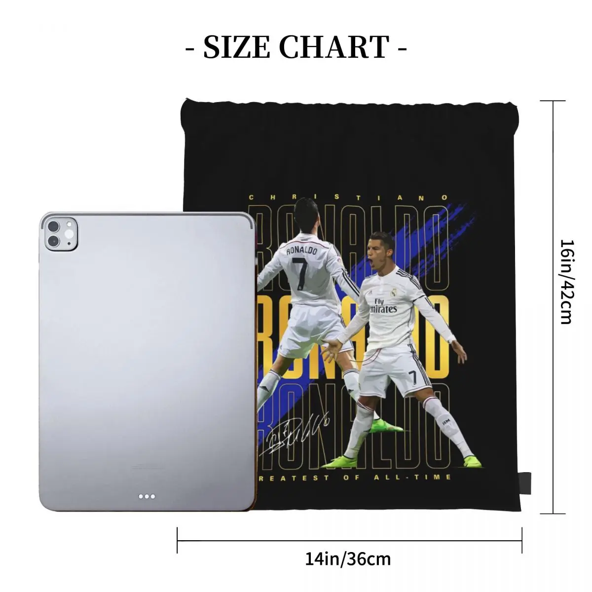 كريستيانو رونالدو Suuiii! حقائب ظهر كاجوال برباط وحقيبة رياضية وحقائب كتب لطلاب السفر